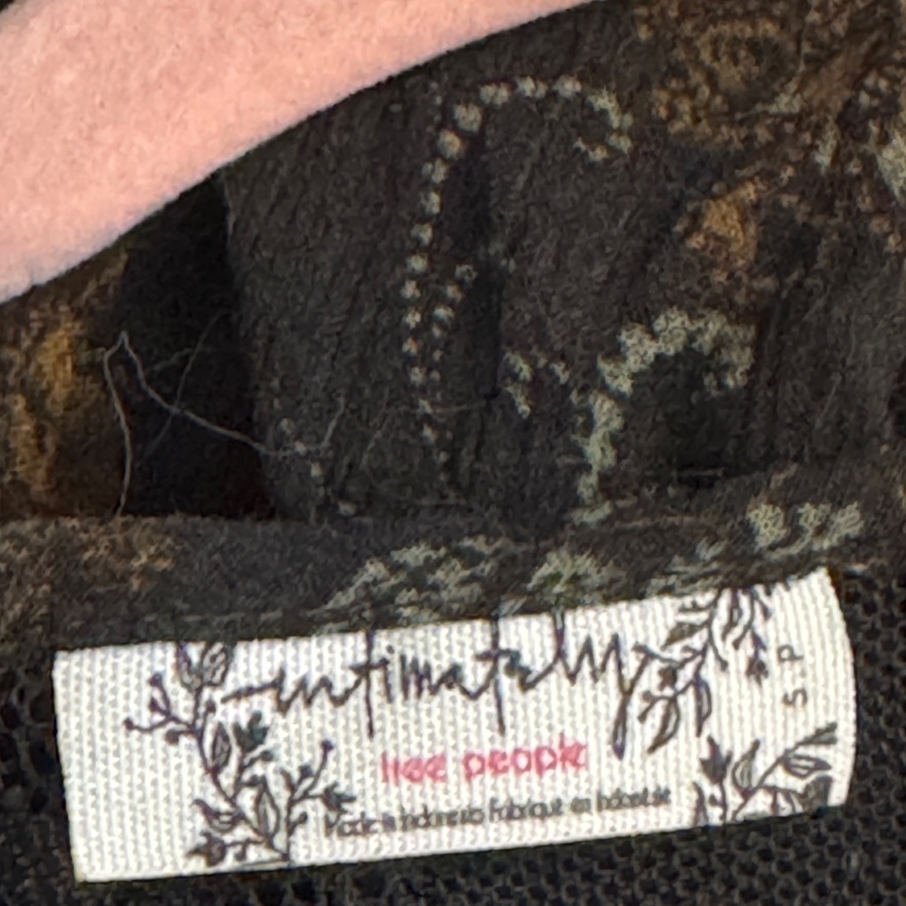 Free People small Black Floral Mini Dress - Picture 6 of 6